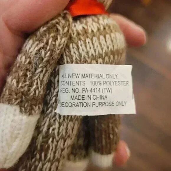 Unbranded Brown/Cream/Red Knit 6" Sock Monkey Toy EUC - Picture 4 of 4